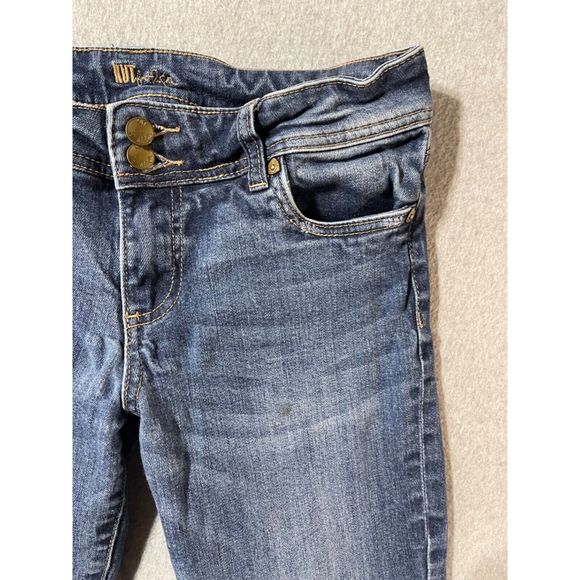 Kut Jeans Womens 6 Blue Dark Wash Regular Capri Distressed Ankle Casual Solid - Picture 3 of 16